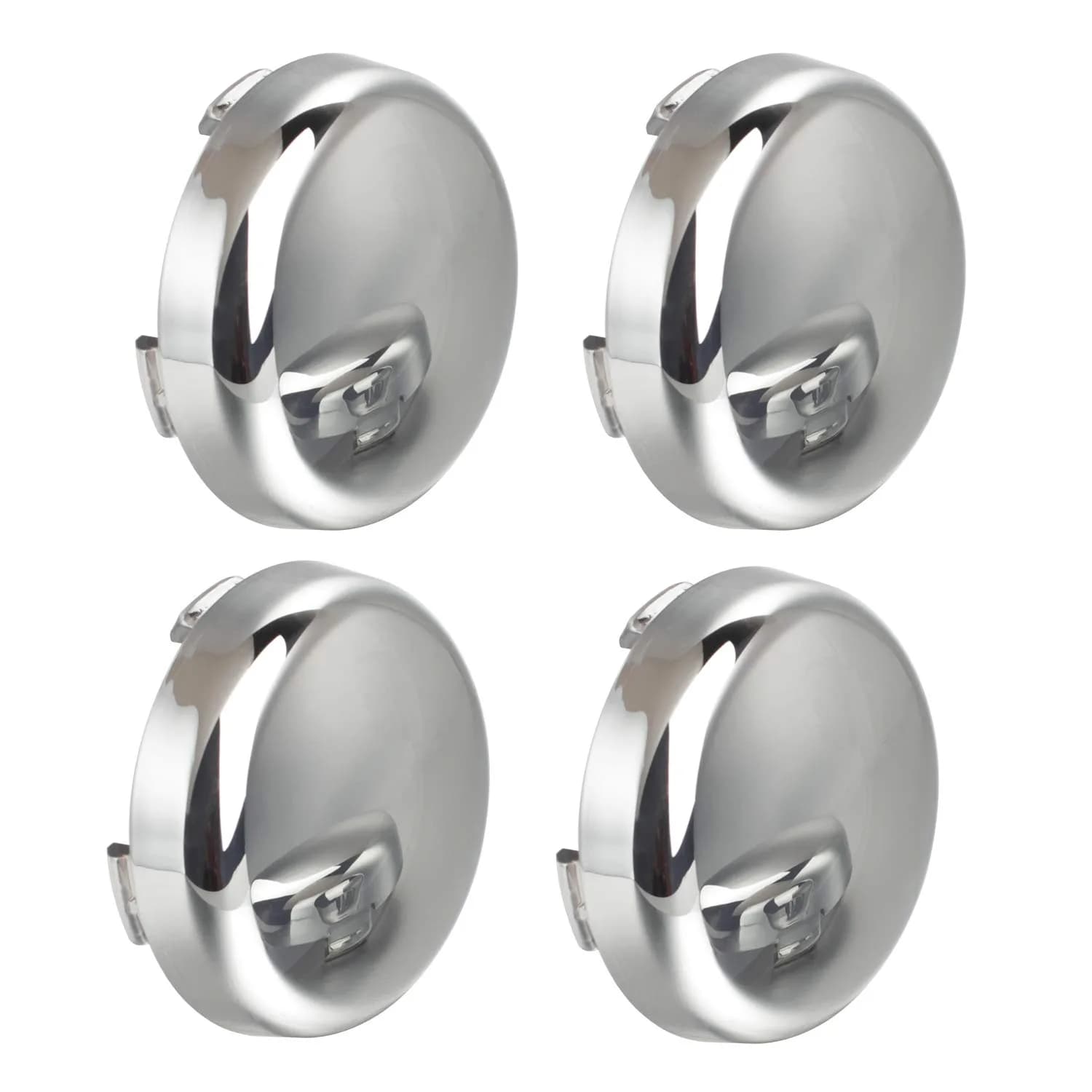 NTHREEAUTO Chrome Bullet LED Turn Signals Lens Cover Set of 4 | Universal Fit for Harley Motorcycles - main product image