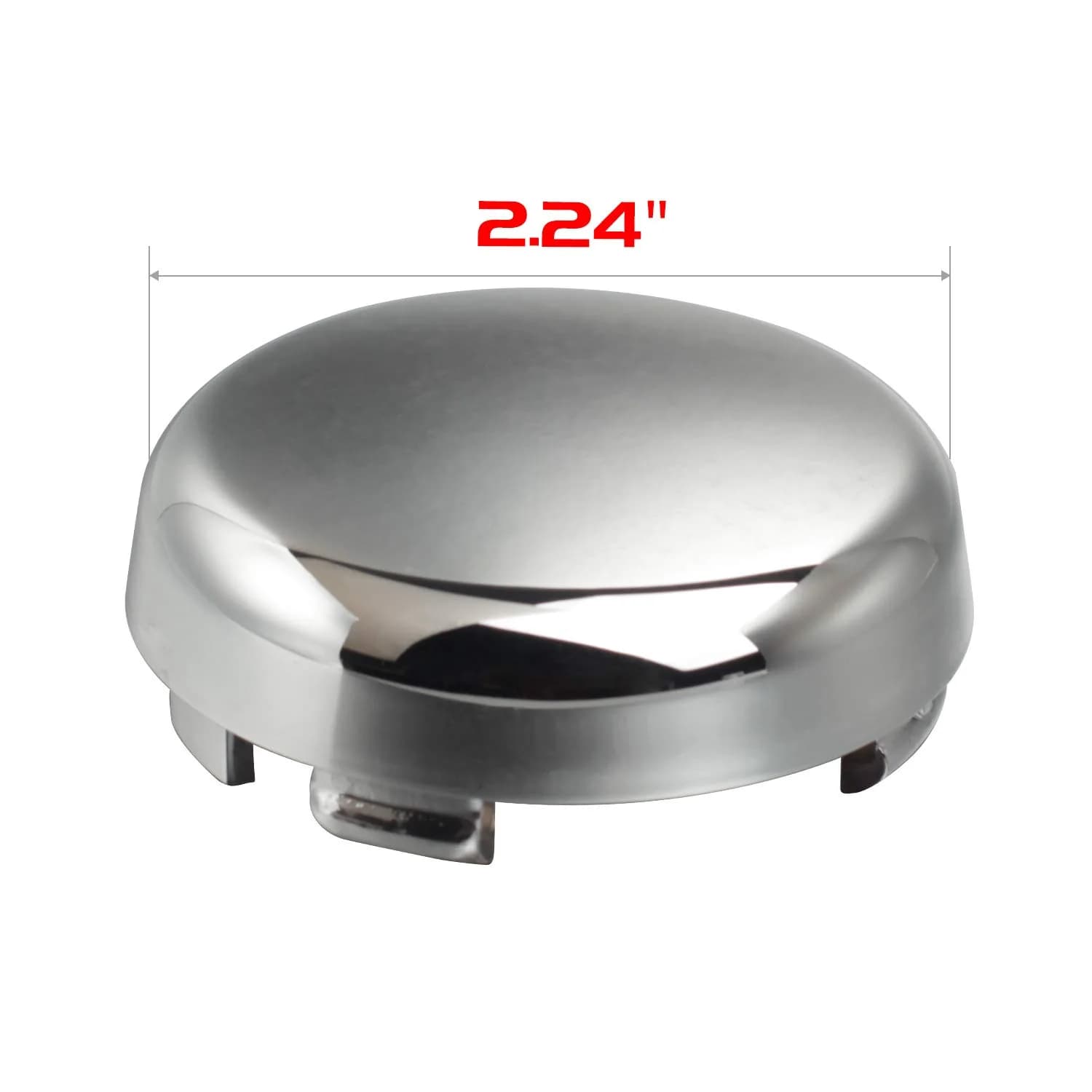 NTHREEAUTO Chrome Bullet LED Turn Signals Lens Cover Set of 4 | Universal Fit for Harley Motorcycles - view 2