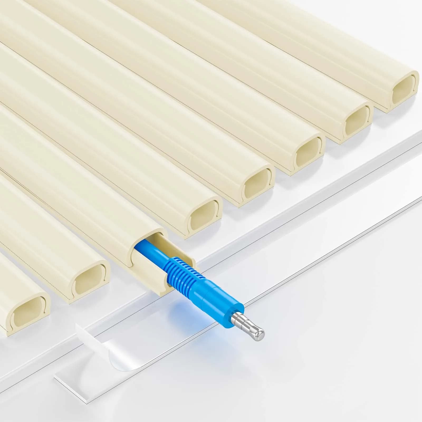 Yecaye Mini Cord Hider Channel 128in (3.6m) | Conceals Single Mini Wire - view 9