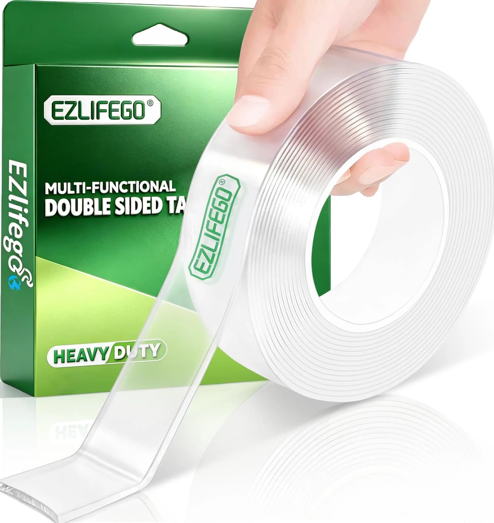 EZlifego Heavy Duty Invisible Bond Nano Mounting Tape 16.5 Feet (4.9m) | Strong Adhesion for DIY Projects