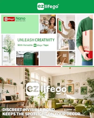 EZlifego Heavy Duty Invisible Bond Nano Mounting Tape 16.5 Feet (4.9m) | Strong Adhesion for DIY Projects thumbnail 8