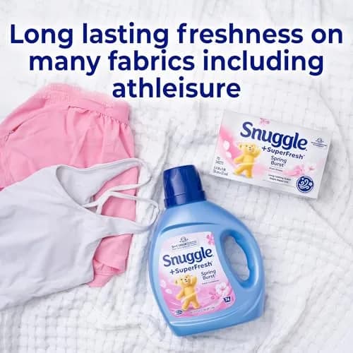 Snuggle SuperFresh Dryer Sheets Spring Burst 200 Count | Reduces Static, Softens Fabric, Fights Odors thumbnail 5