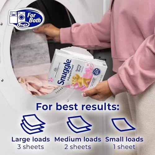 Snuggle SuperFresh Dryer Sheets Spring Burst 200 Count | Reduces Static, Softens Fabric, Fights Odors thumbnail 8