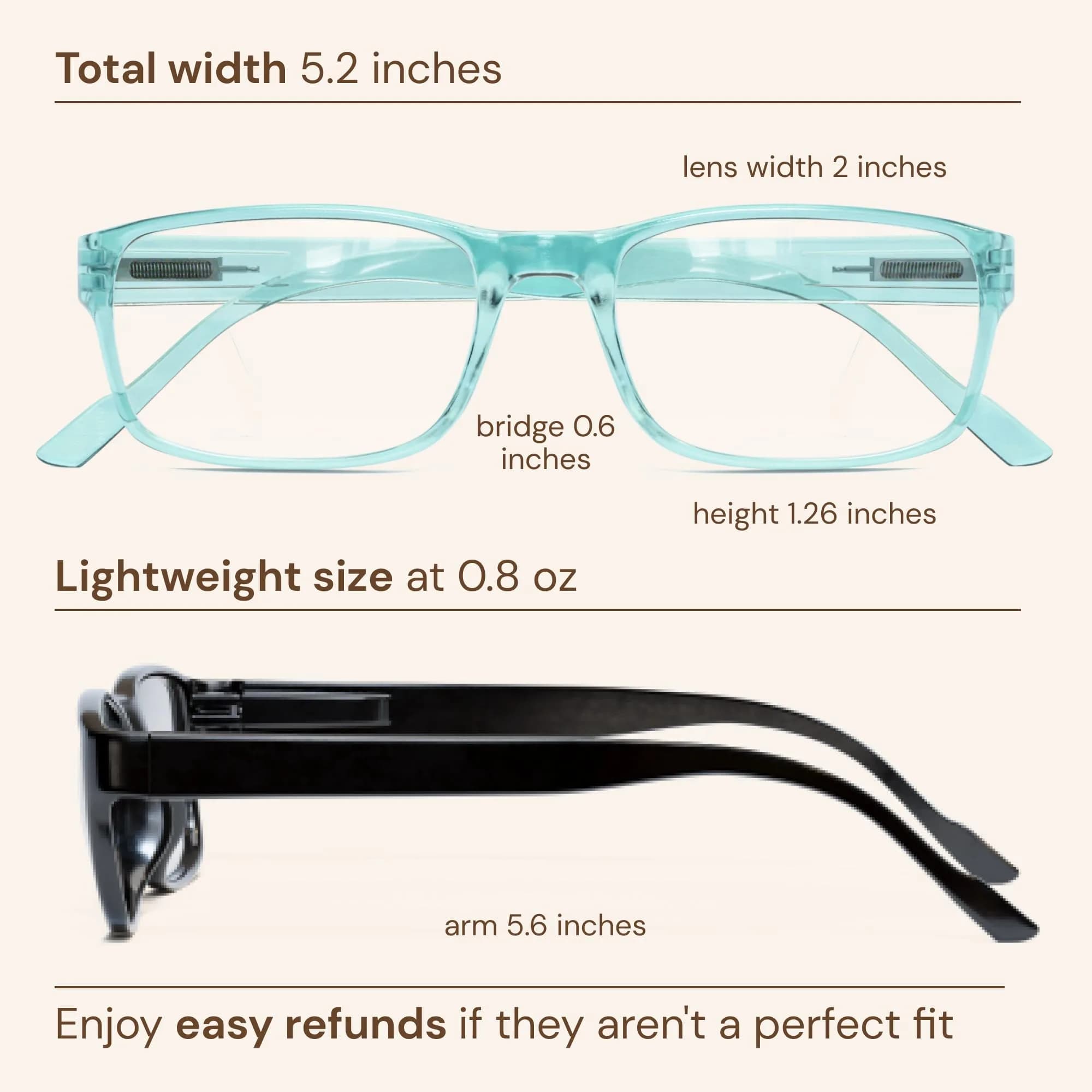 Gaoye 5-Pack Reading Glasses with Blue Light Filter 2.5 Diopter | Unisex Adult Classic Full Rim TR90 Frame - view 8