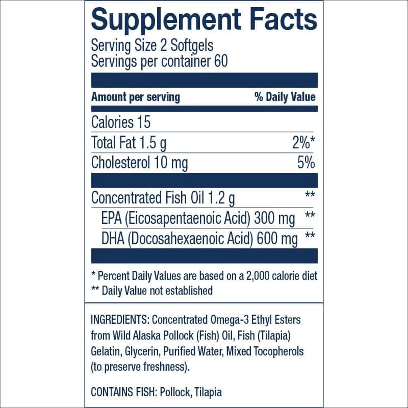 Wiley's Finest Wild Alaskan Fish Oil Prenatal DHA, 120 Count | Supports Baby Brain & Eye Development thumbnail 3