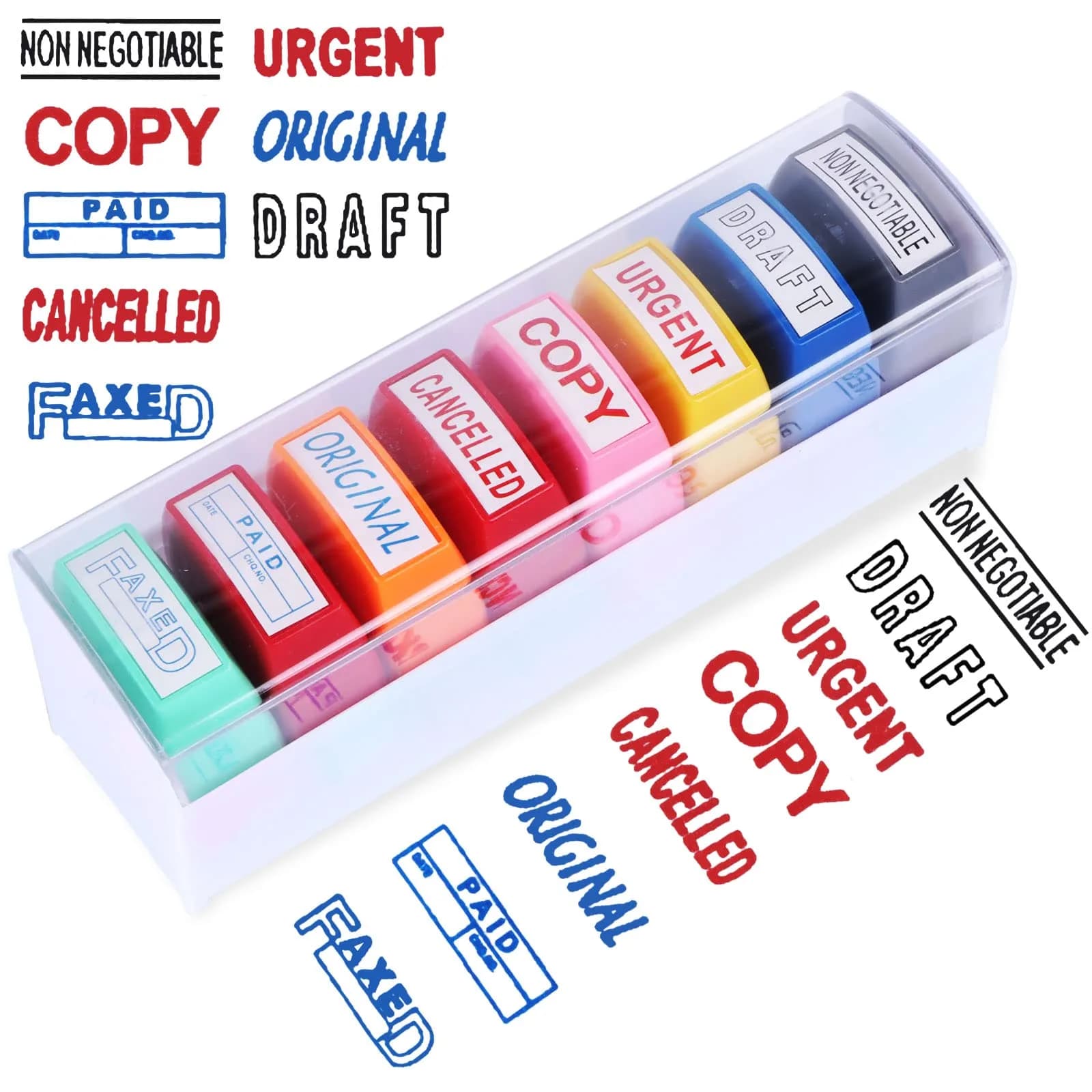 Swity Home Self-Inking Teacher Stamp Set 8 Pcs | Mess-Free Classroom Motivation — Business stamp