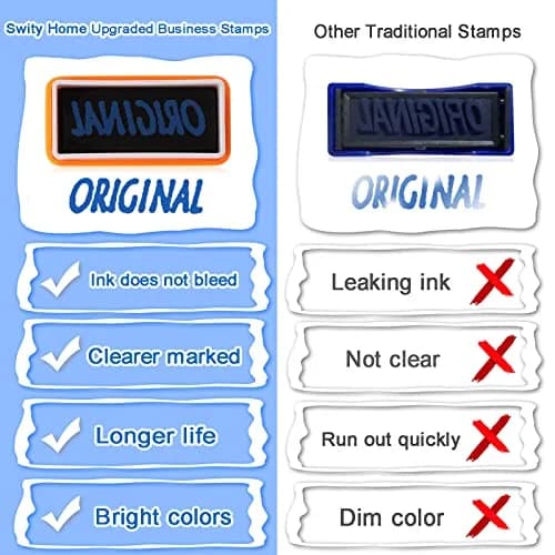 Swity Home Self Inking Office Stamp Set - 8 Pcs | Vibrant, Long-Lasting Ink for Business & Office Use thumbnail 5
