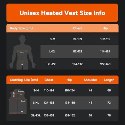 DR.PREPARE USB Electric Heated Vest L-XL Black | 10 Heating Zones for Winter Warmth thumbnail 9