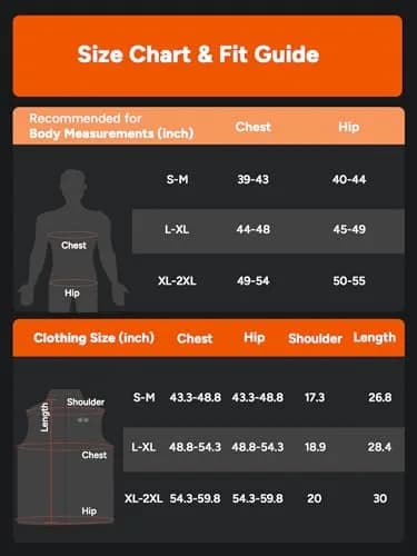 DR.PREPARE USB Electric Heated Vest L-XL Black | 10 Heating Zones for Winter Warmth thumbnail 3