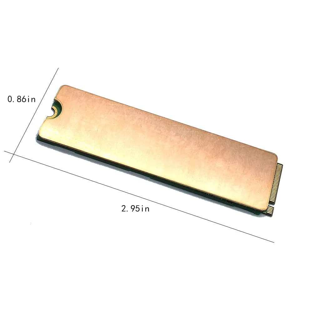 SGTKJSJS Copper M.2 NVMe SSD Heatsink with Nano Thermal Pads (2pcs, 22x80mm) | Cools SSDs for Laptops & Desktops - view 2