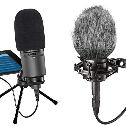 SUNMON Microphone Windscreen and Foam Cover Kit for Audio-Technica AT2020 Series, 2-Pack | Indoor & Outdoor Use thumbnail 7