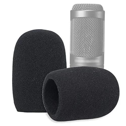SUNMON Windscreen Foam Cover for Audio-Technica AT2020, AT2020USB, AT2020USB+ Microphones (2-Pack, Black) thumbnail 1