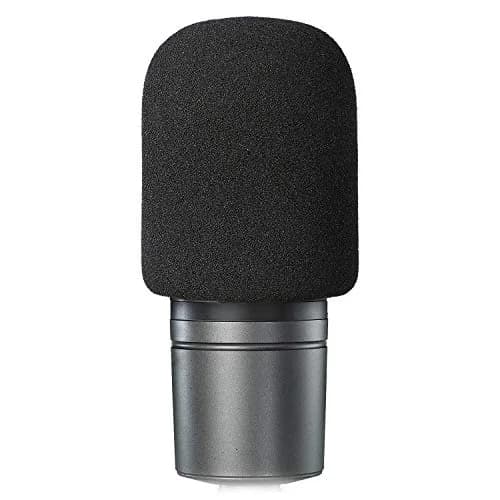 SUNMON Black Microphone Windscreen Foam Cover for Audio-Technica AT2020 Condenser Mic | 4.3 cm (1.7 inches) thumbnail 1