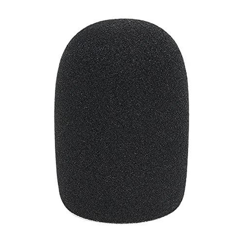 SUNMON Black Microphone Windscreen Foam Cover for Audio-Technica AT2020 Condenser Mic | 4.3 cm (1.7 inches) thumbnail 2