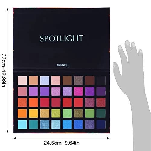 UCANBE Spotlight Eyeshadow Palette 40 Colors | Matte Shimmer Makeup with 1g Pans thumbnail 5