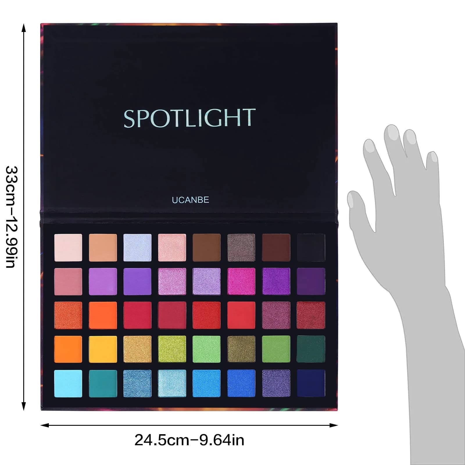 UCANBE Spotlight Eyeshadow Palette 40 Colors | Matte Shimmer Makeup with 1g Pans - view 5