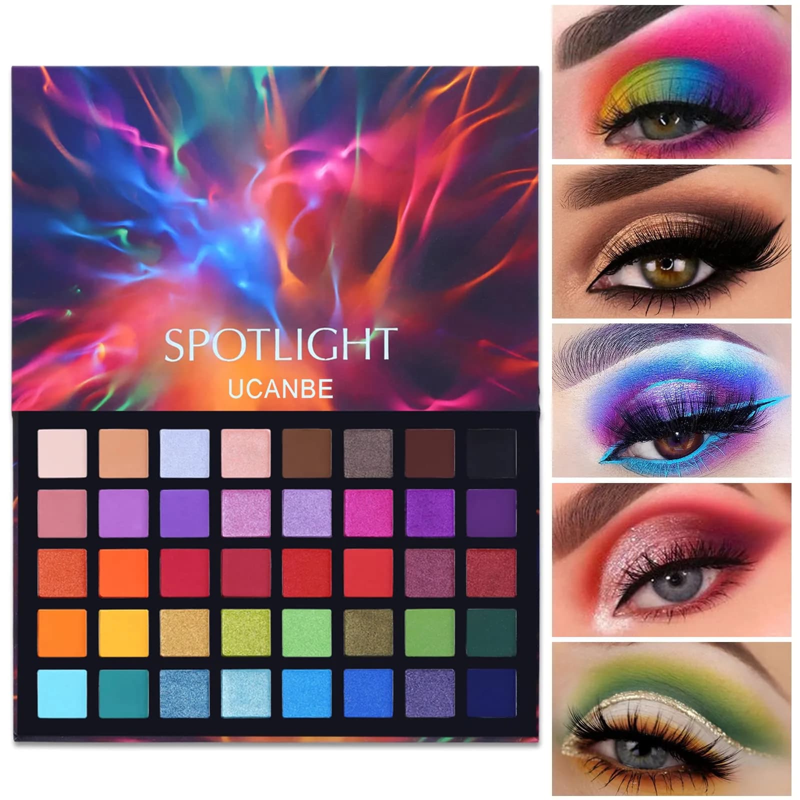 UCANBE Spotlight Eyeshadow Palette 40 Colors | Matte Shimmer Makeup with 1g Pans - main product image