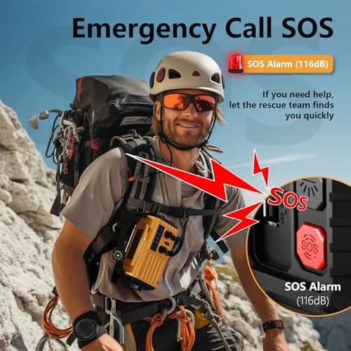 Mesqool Emergency Weather Radio Yellow | NOAA AM FM SW 5000mAh Solar Crank Portable Radio with LED Flashlight & SOS Alarm thumbnail 9