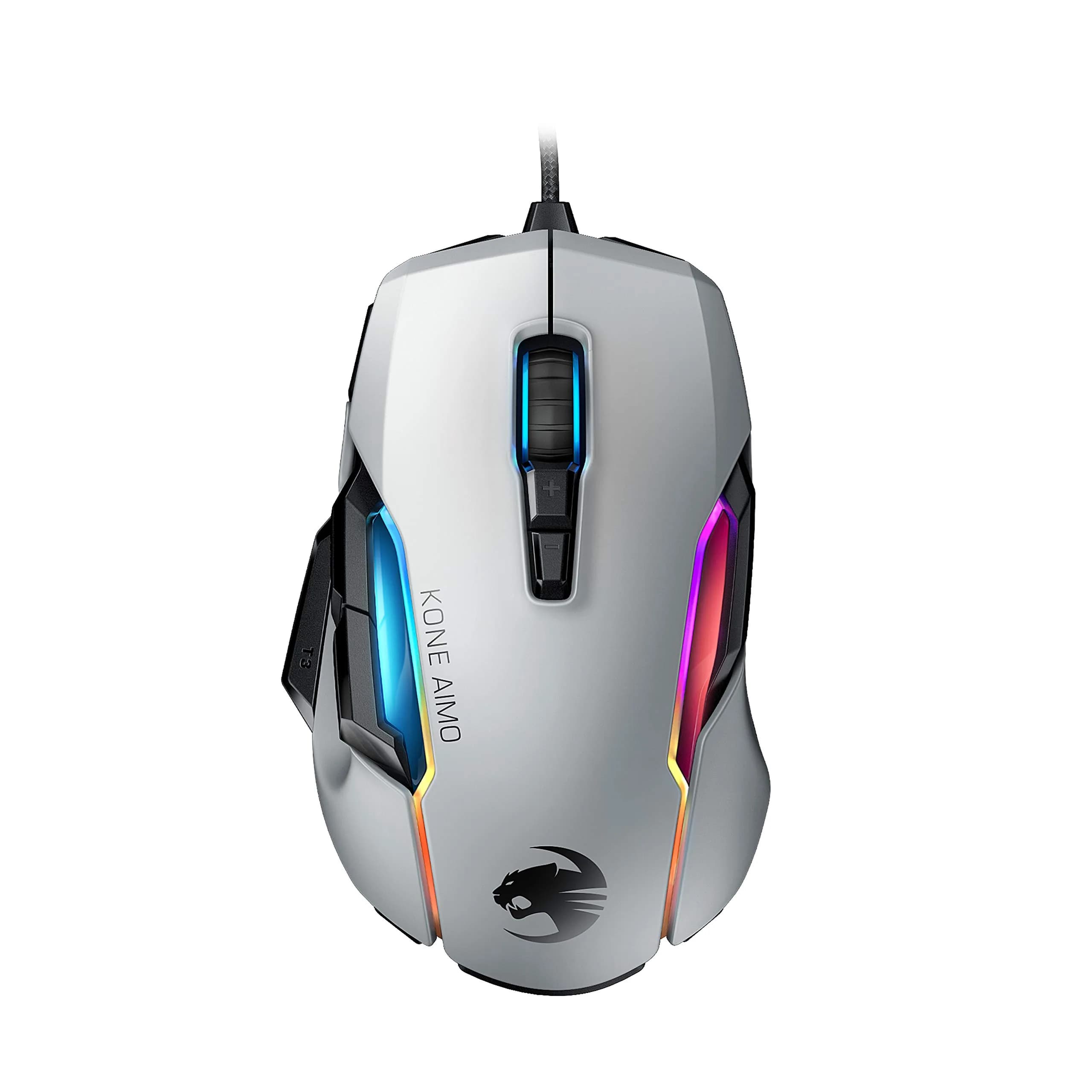 ROCCAT Kone AIMO Remastered White Ergonomic Gaming Mouse with RGB Lighting & 16,000 DPI - main product image