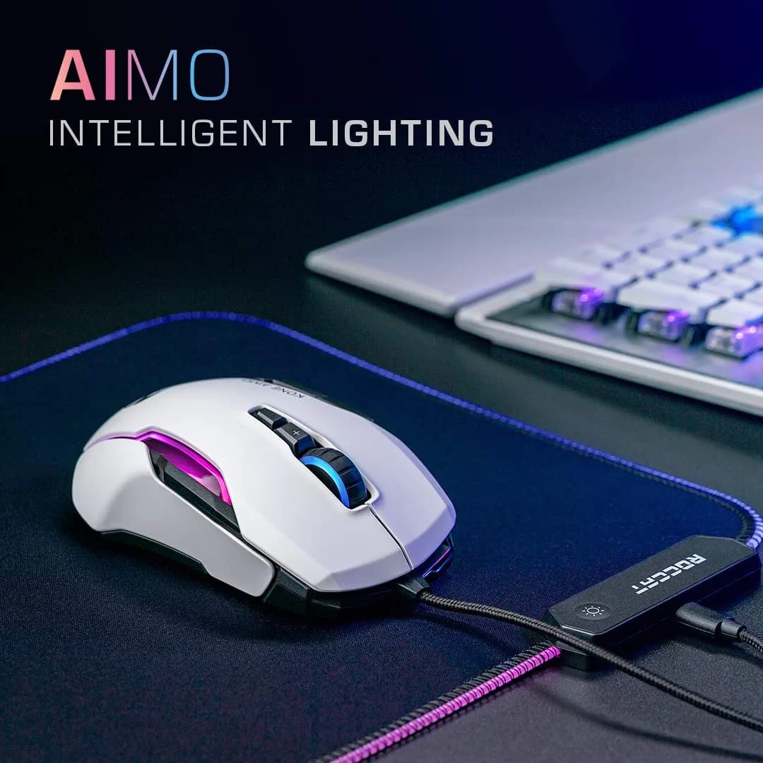 ROCCAT Kone AIMO Remastered Gaming Mouse | 16,000 DPI Optical Sensor, 24 Programmable Buttons, RGB Lighting, Ergonomic Palm Grip, 127 g (4.48 oz) - view 3