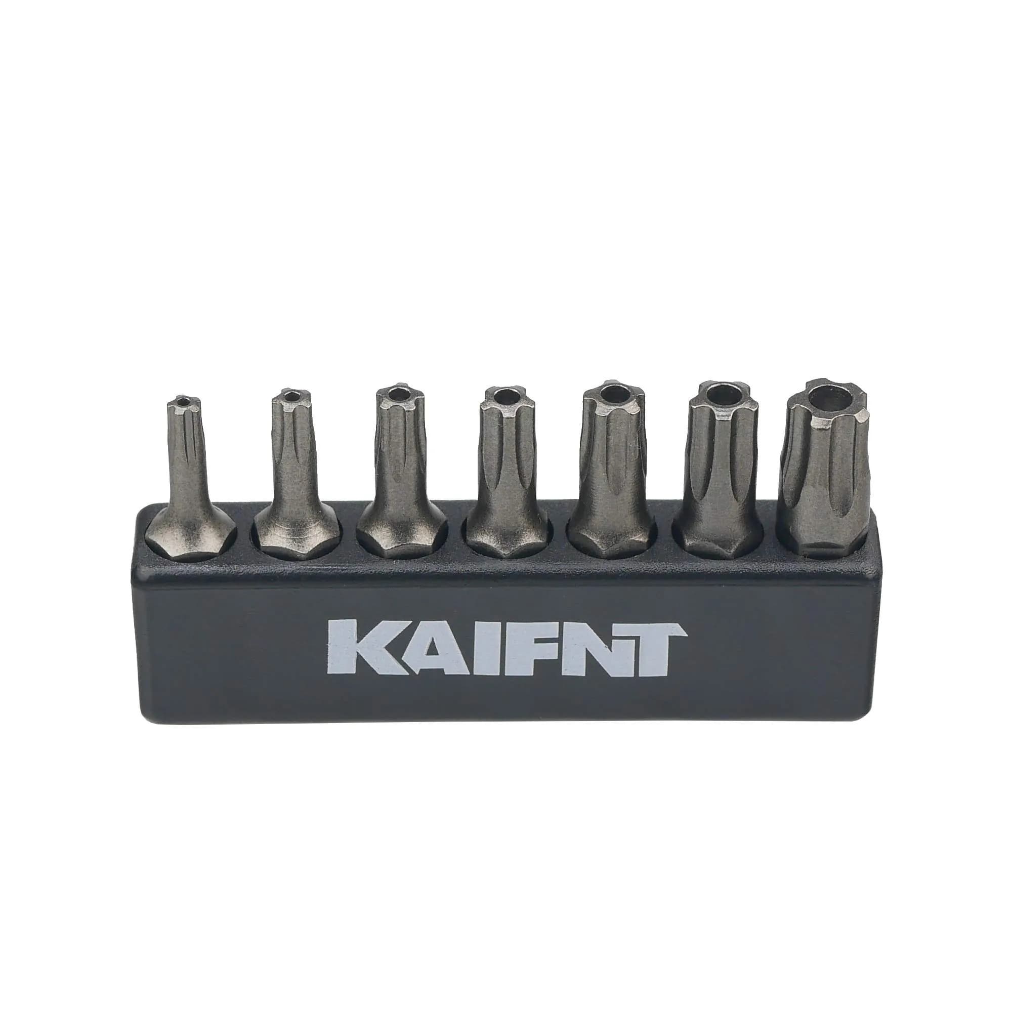 KAIFNT K001 Torx Plus 5-Point Security Bit Set 7-Piece | Tamper-Proof Fastener Drive Bit — Torx/Star Tamper-Proof
