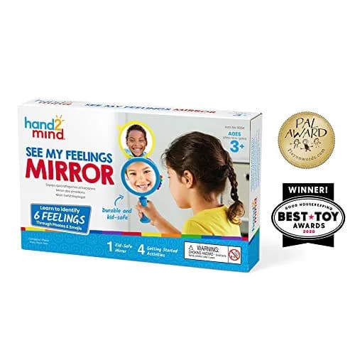 hand2mind See My Feelings Mirror Set of 4 | Emotional Development Toys for Toddlers & Kids thumbnail 3