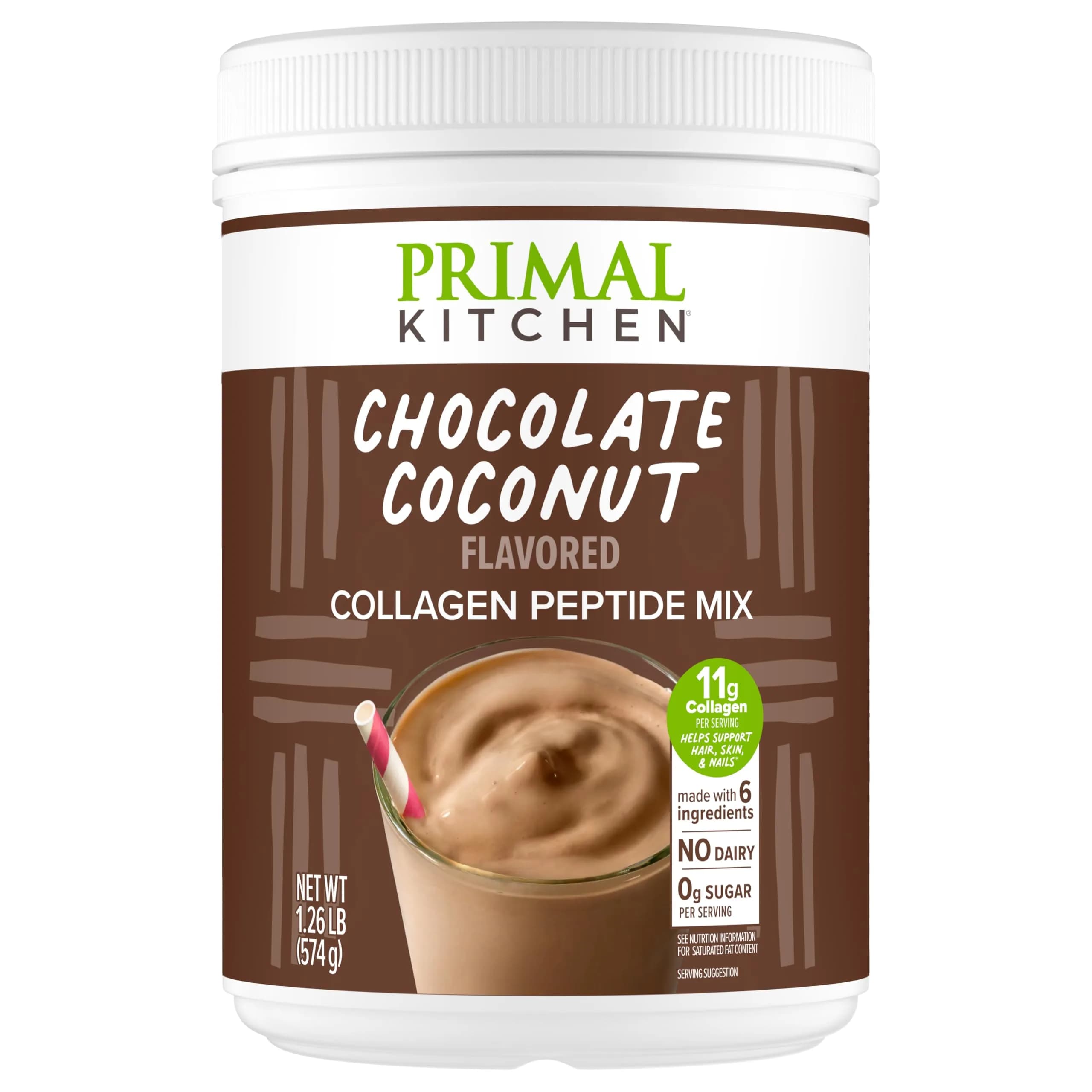 Primal Kitchen Chai Tea Collagen Keto Latte Powder 242 g (8.55 oz) | Keto Certified Drink Mix for Hair, Skin & Nails — 1.25 Pound