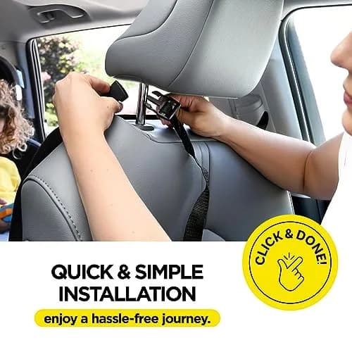 lebogner Back Seat Cover for Kids + 6 Pocket Storage Organizer, 2 Pack X-Large Waterproof Kick Mats Backseat Protector with iPad Tablet Holder, Car Seat Back Protectors for Vehicles to Protect from Dirt & Mud | Universal Fit Vinyl thumbnail 7