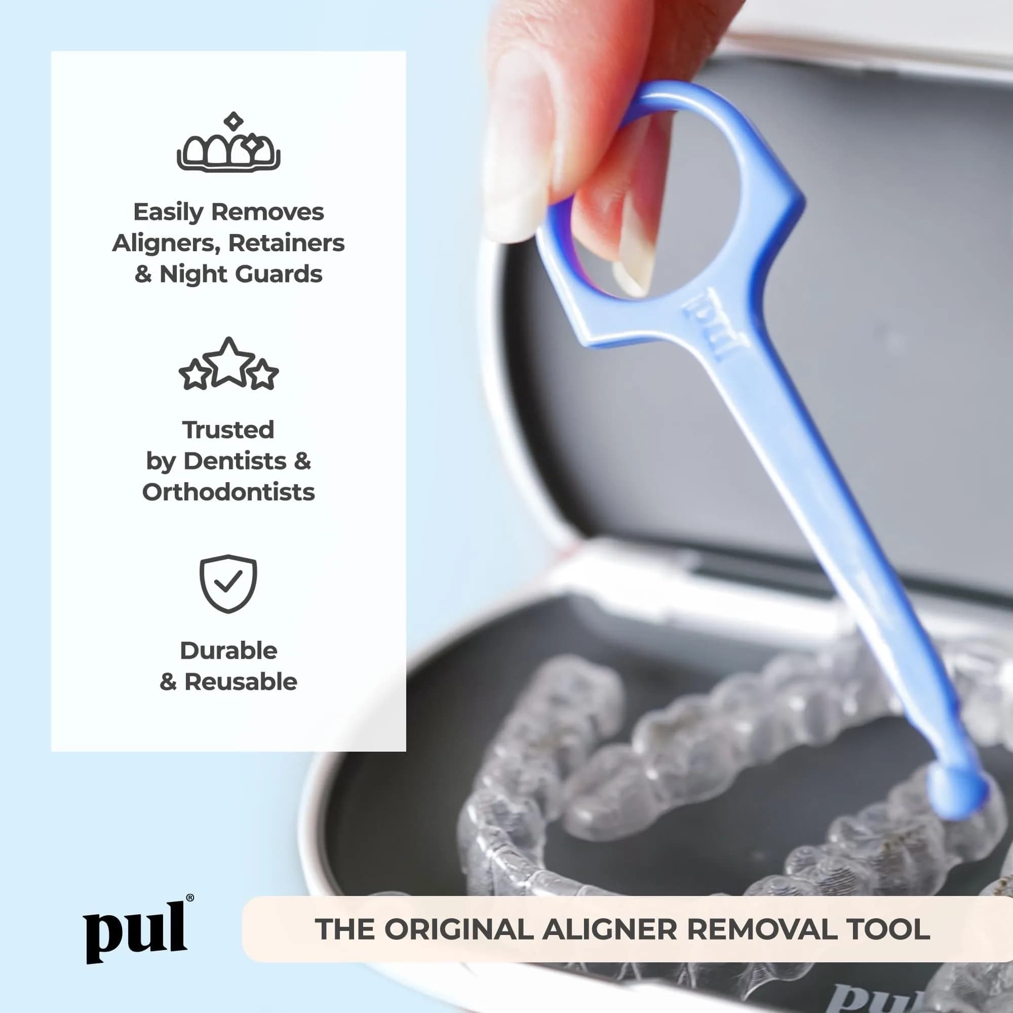 The Pultool Aligner Removal Tool 2 Pack Pink | Hygienic & Easy Orthodontic Accessory - view 2