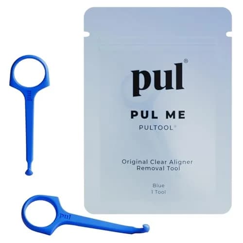 The Pultool Pack of 2 Aligner Removal Tool | Invisalign & Retainer Hook for Clear Aligners, Night Guards, Trays | Blue thumbnail 1