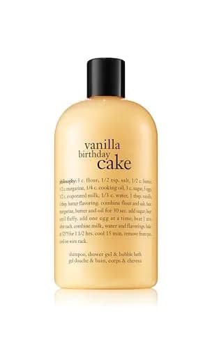 Philosophy Vanilla Birthday Cake Shampoo, Shower Gel & Bubble Bath 16 oz | Sweet, Softening & Delicious Scent thumbnail 1