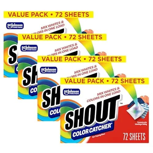 SHOUT Color Catcher Sheets for Laundry, Prevents Color Runs, 288 Total Sheets | 288 Count (Pack of 4) thumbnail 1