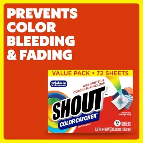 SHOUT Color Catcher Sheets for Laundry, Prevents Color Runs, 288 Total Sheets | 288 Count (Pack of 4) thumbnail 2