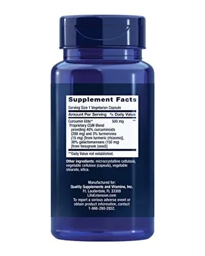 Life Extension Curcumin Elite™ Turmeric Extract 500 mg Capsules (30 Count) | Supports Healthy Inflammation & Immune Response thumbnail 2