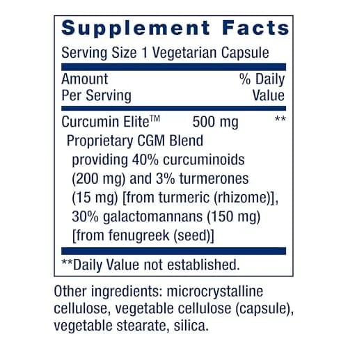 Life Extension Curcumin Elite™ Turmeric Extract 500 mg Capsules (30 Count) | Supports Healthy Inflammation & Immune Response thumbnail 3