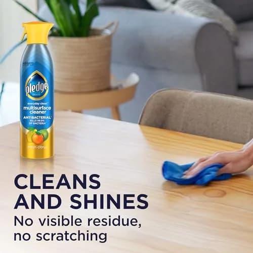 Pledge Antibacterial Multisurface Cleaner Spray 9.7 oz | Fresh Citrus, Kills Bacteria* Effortlessly thumbnail 6
