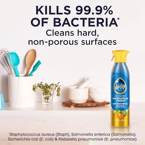 Pledge Antibacterial Multisurface Cleaner Spray 9.7 oz | Fresh Citrus, Kills Bacteria* Effortlessly thumbnail 2
