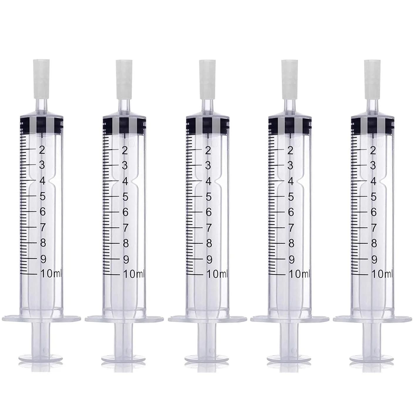 MUB Perfume Refill Pump Syringe with Extraction Adapter, 10ml Capacity, 5-Pack | For Travel Atomizer Refills — 10 Piece Set