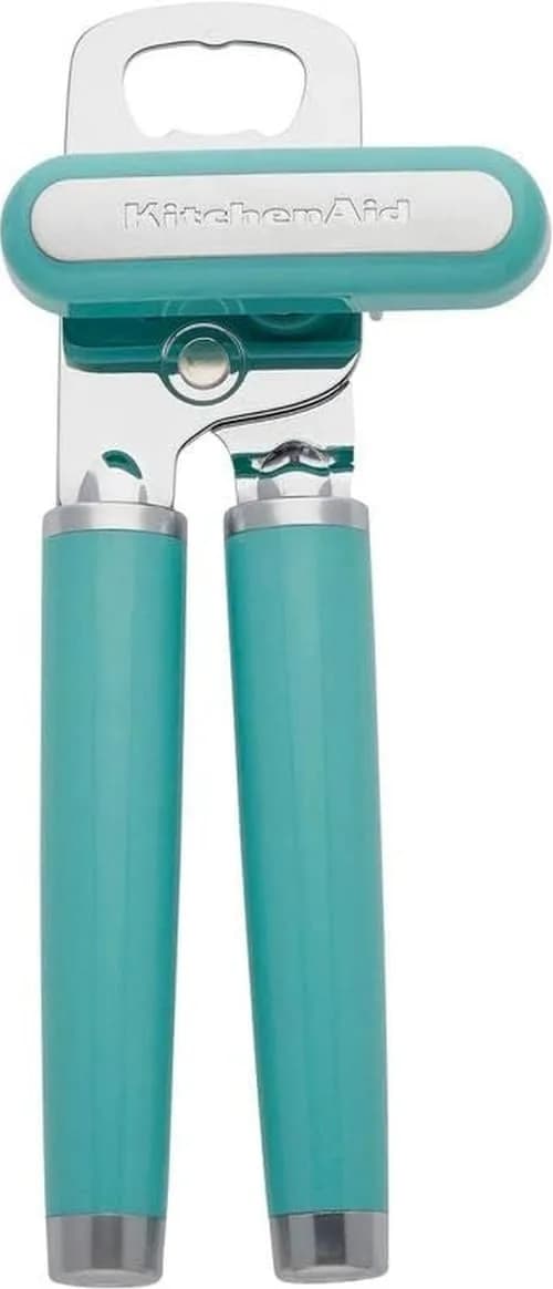 KitchenAid Classic Can Opener & Bottle Opener Aqua Sky | Razor Sharp Stainless Steel Wheel, Ergonomic Handles — Aqua Sky