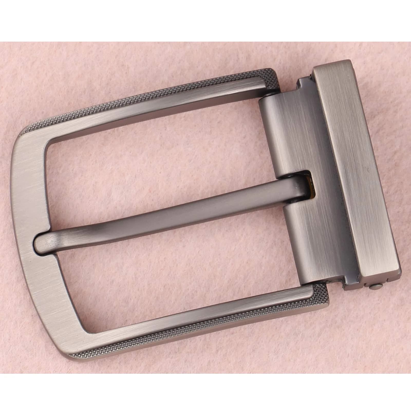 McFanBe Grey Single Prong Belt Buckle 38 mm (1.5 Inches) | Durable Alloy Replacement for Men & Women - view 2