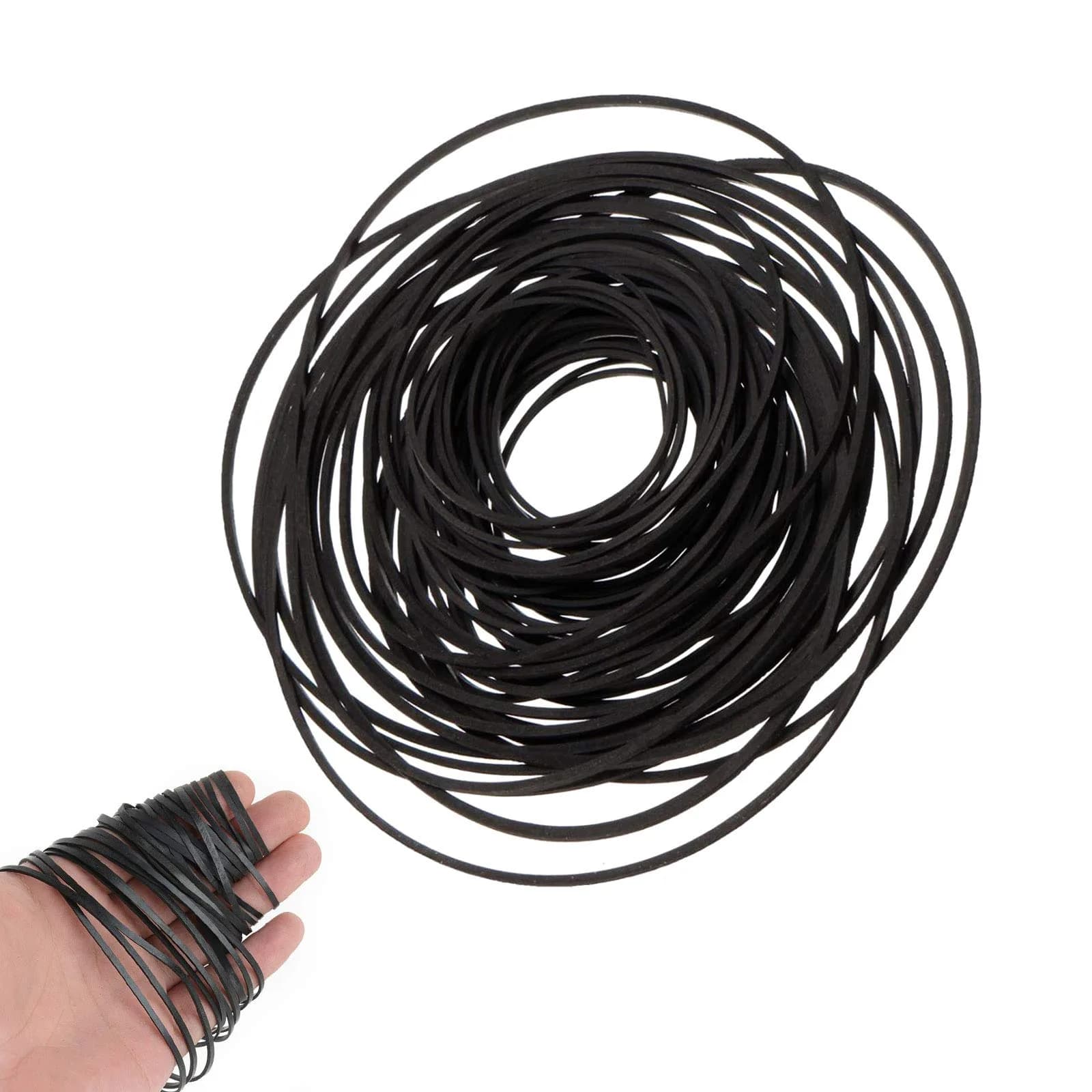 TEANTECH Cassette Recorder Rubber Belts 50-Piece Mix | 1mm Width, 40-135mm Length