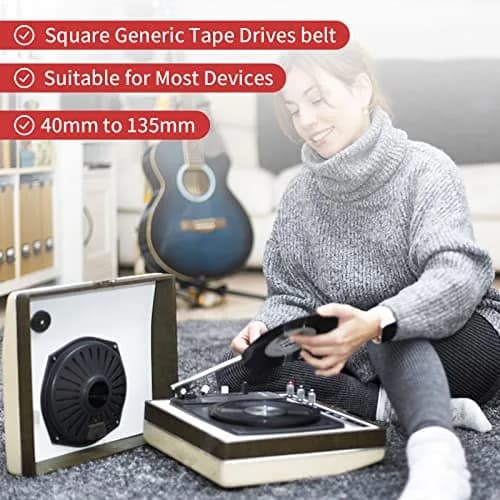 TEANTECH Cassette Recorder Rubber Belts 50-Piece Mix | 1mm Width, 40-135mm Length thumbnail 5