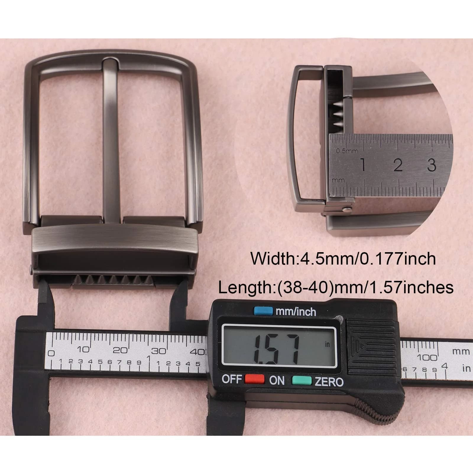McFanBe Single Prong Square Belt Buckle 38mm (1.5 inches) | Durable Alloy Replacement for Men & Women - view 6