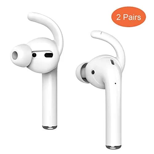 REEYEAR Anti-Slip Earhooks for Apple AirPods 1 & 2, Soft Silicone Skin, Sound Enhancement, 2 Pairs White thumbnail 6