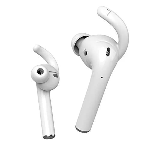 REEYEAR Anti-Slip Earhooks for Apple AirPods 1 & 2, Soft Silicone Skin, Sound Enhancement, 2 Pairs White thumbnail 7