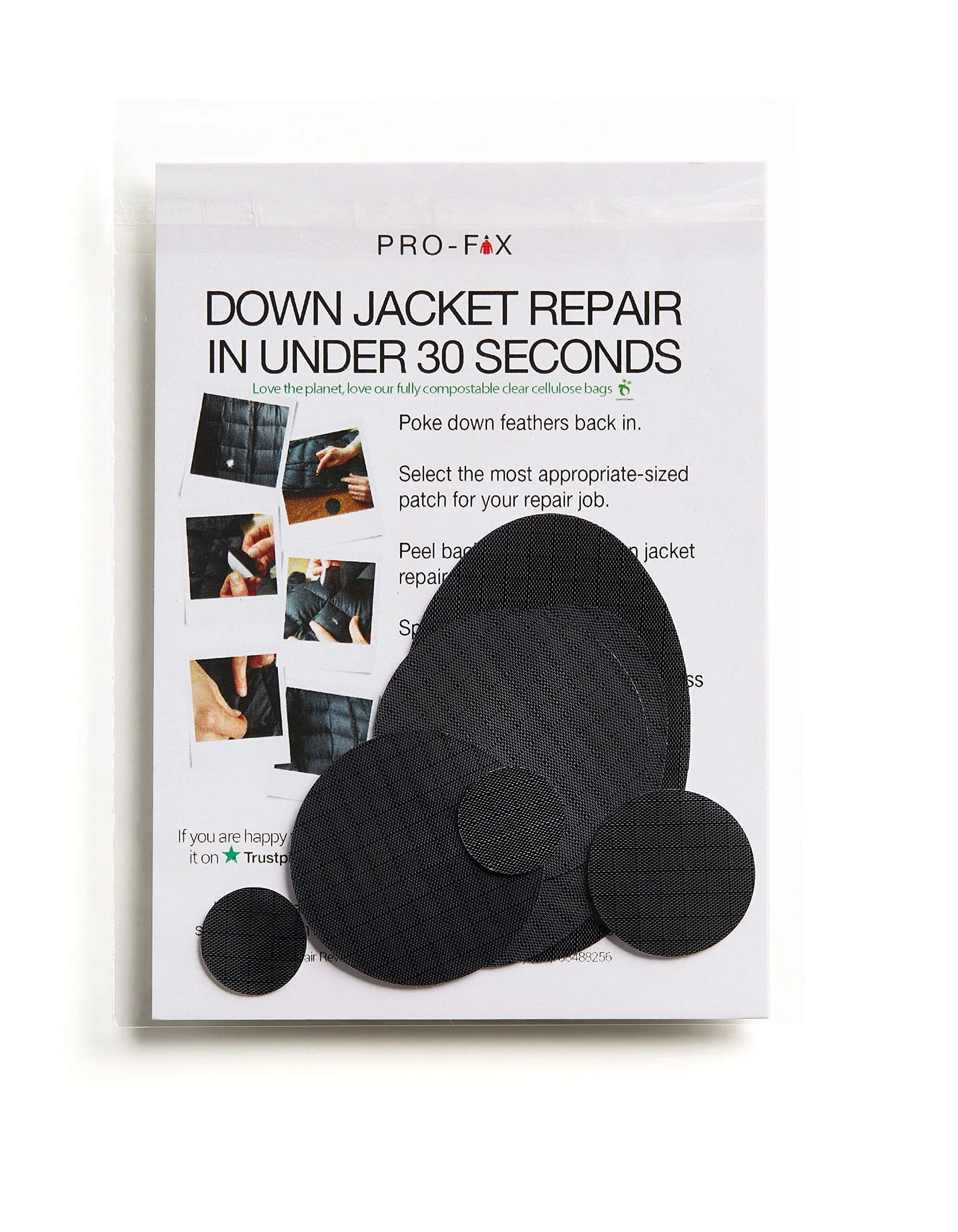 DJR Fabric Applique Patch Kit Waterproof 30-Second Fix for Outdoor Gear in India — Black
