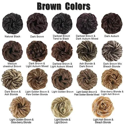 MORICA 2PCS Dark Brown Messy Bun Hair Piece for Women, 85g (3oz) Heat Resistant Synthetic Fiber | Adds Volume and Fullness thumbnail 8