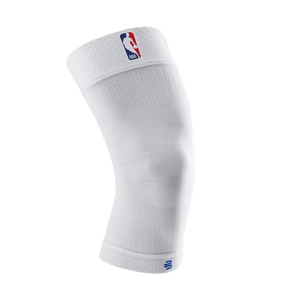 Bauerfeind Sports Compression Knee Support NBA White M | FDA Approved Basketball Knee Pain Relief & Performance — White