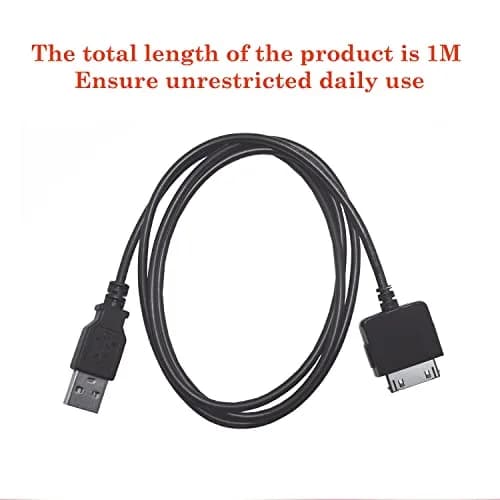 Adhiper Black USB Sync Data Transfer Charging Cable for Microsoft Zune Zune2 ZuneHD MP3 MP4 Player (1m / 3.3ft) thumbnail 6