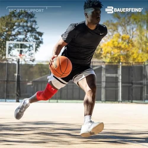 Bauerfeind Sports Compression Knee Support NBA Black L | FDA Approved, Doctor Recommended, Adjustable Fit thumbnail 8